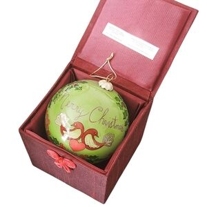 Pier 1 Green and Red Christmas Ornament